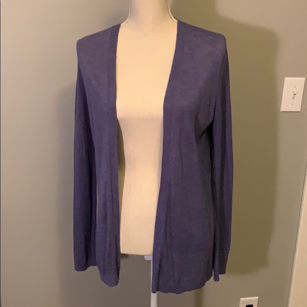 LOFT light weight blue-purple summer cardigan. EUC